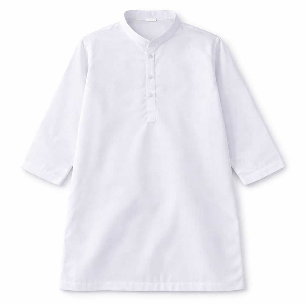 Boys White Cotton 3 Piece Waistcoat Shalwar Kameez