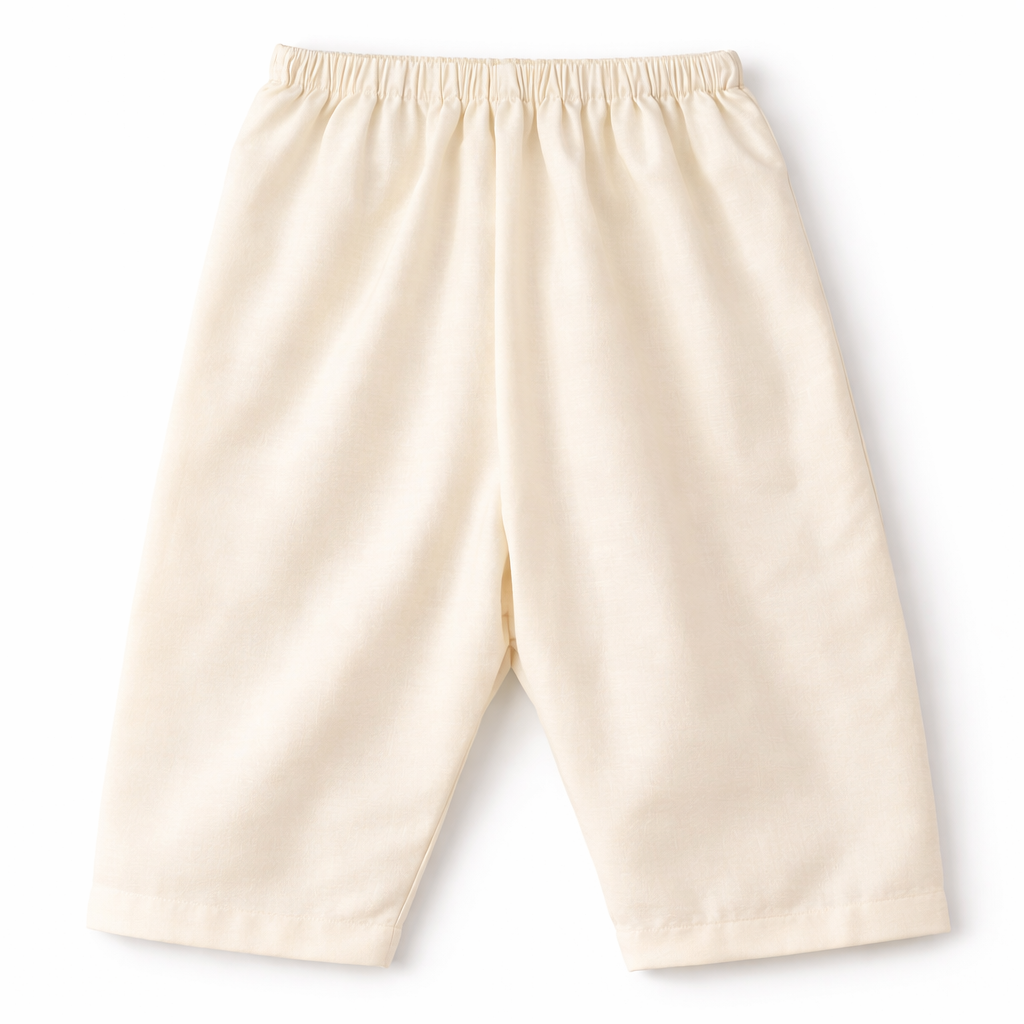 Boys Off White Cotton 3 Piece Waistcoat Shalwar Kameez