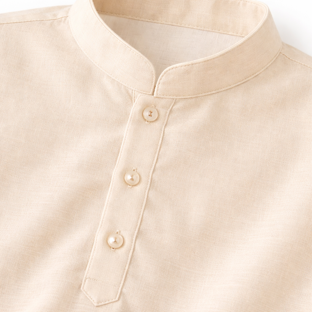 Boys Off White Cotton 3 Piece Waistcoat Shalwar Kameez