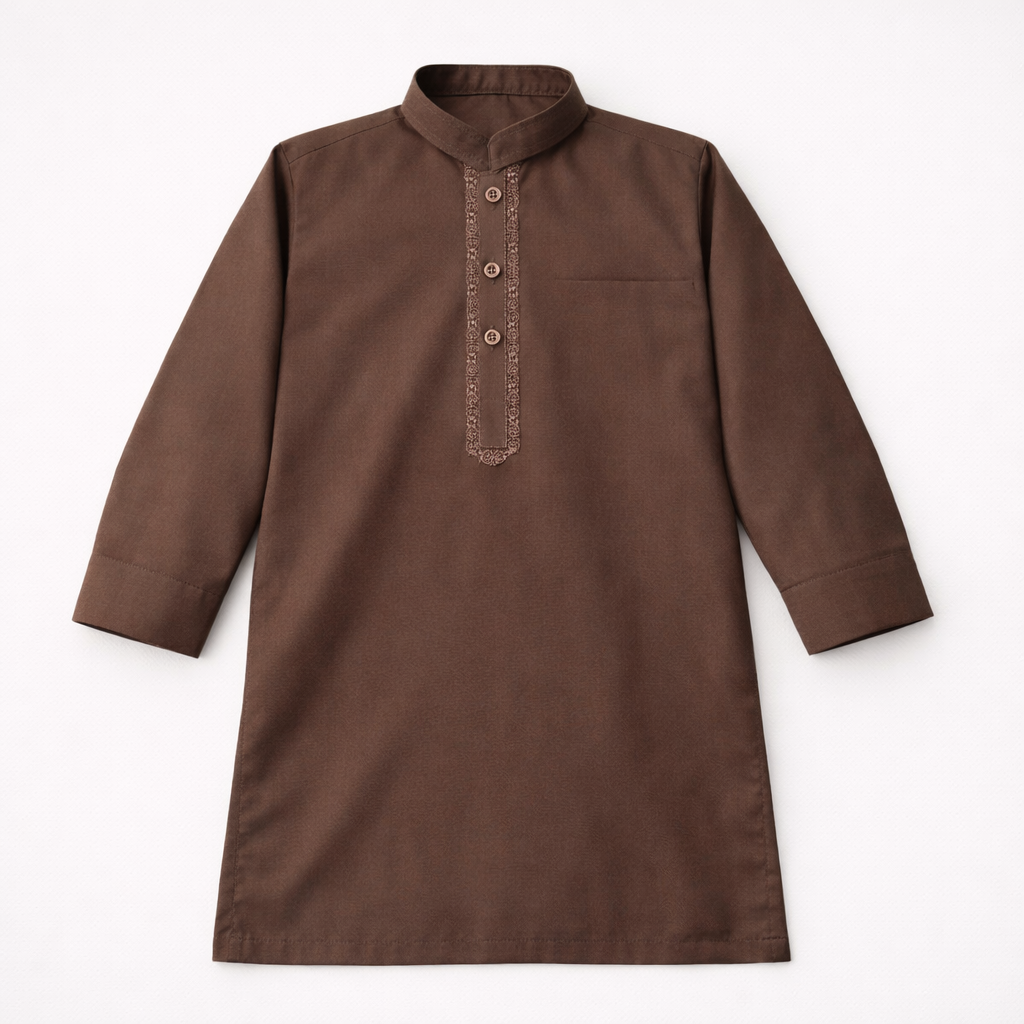 Zayn Embroidered Brown Shalwar Kameez