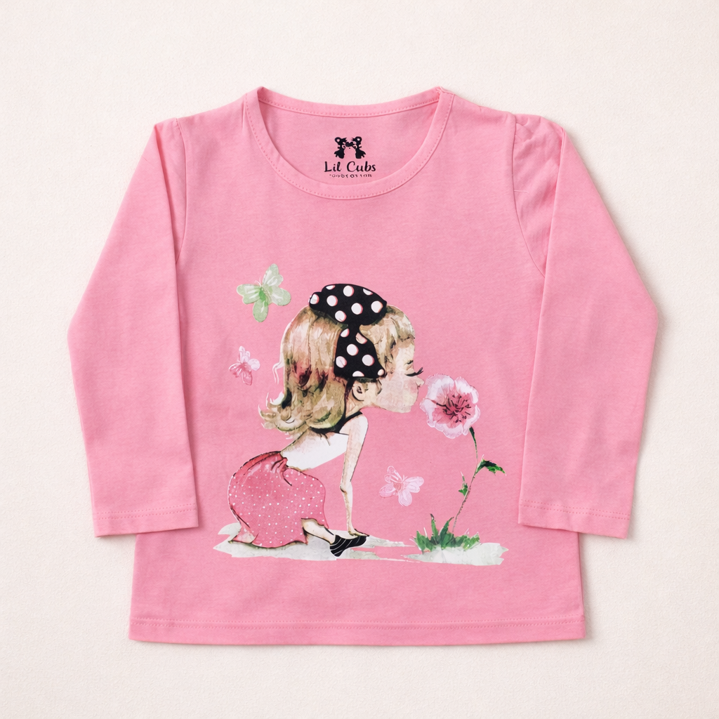 Pink & Black Girl Summer Coord Set (2-Piece)