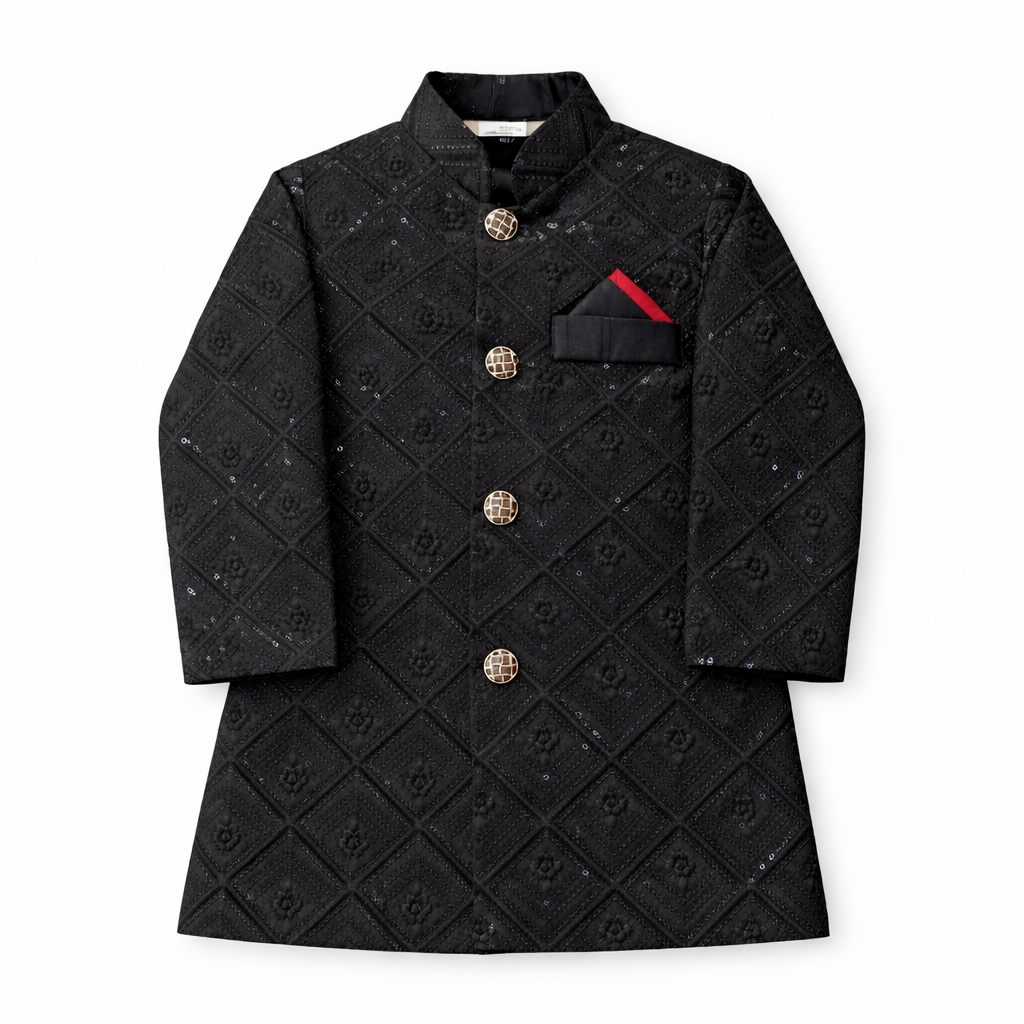 Boys Black Prince Coat (2-Piece) - Lil' Cubs
