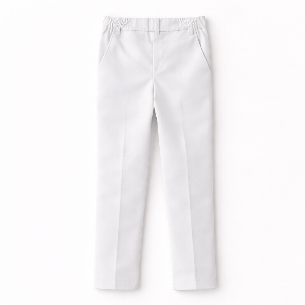 Boys White & Black Coat Pant (4-Piece)