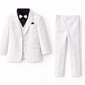Boys White & Black Coat Pant (4-Piece) - Lil' Cubs