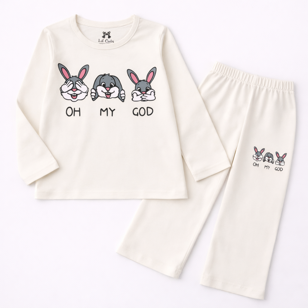 Oh My God White Summer Coord Set (2-Piece) - Lil' Cubs
