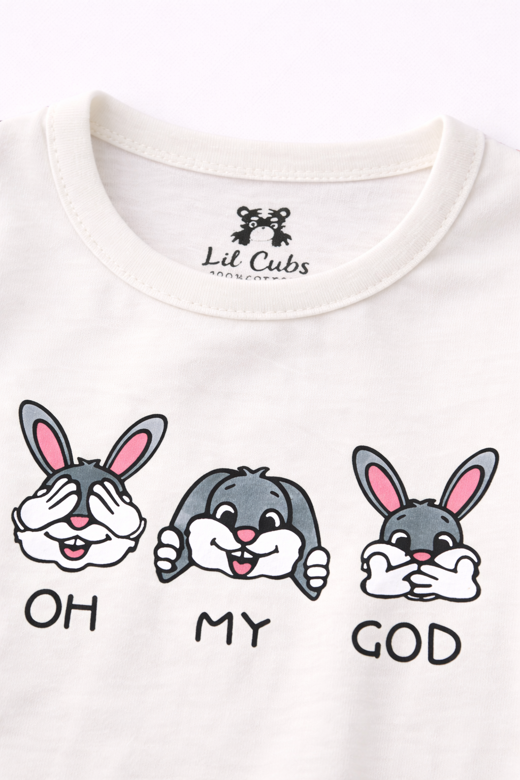 Oh My God White Summer Coord Set (2-Piece) - Lil' Cubs