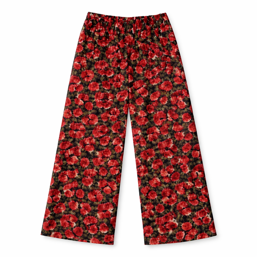 Red Pastel Print Kurti Pajma (2-Piece)