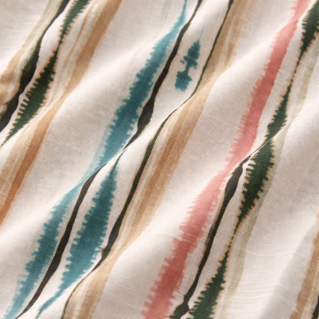 Girls Boho Stripes White Cotton Trouser