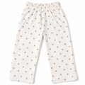 Girls yellow flower print cotton pajamas with white trousers from lilcubspk, featuring a comfortable and cute sleepwear set.