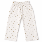 Girls yellow flower print cotton pajamas with white trousers from lilcubspk, featuring a comfortable and cute sleepwear set.