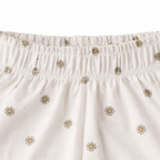 Girls yellow floral cotton pajamas with white trousers, featuring a comfortable and cute design from lilcubspk.