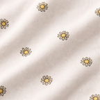 Girls yellow floral cotton pajamas with white trousers featuring a comfortable, soft fabric and playful flower pattern.
