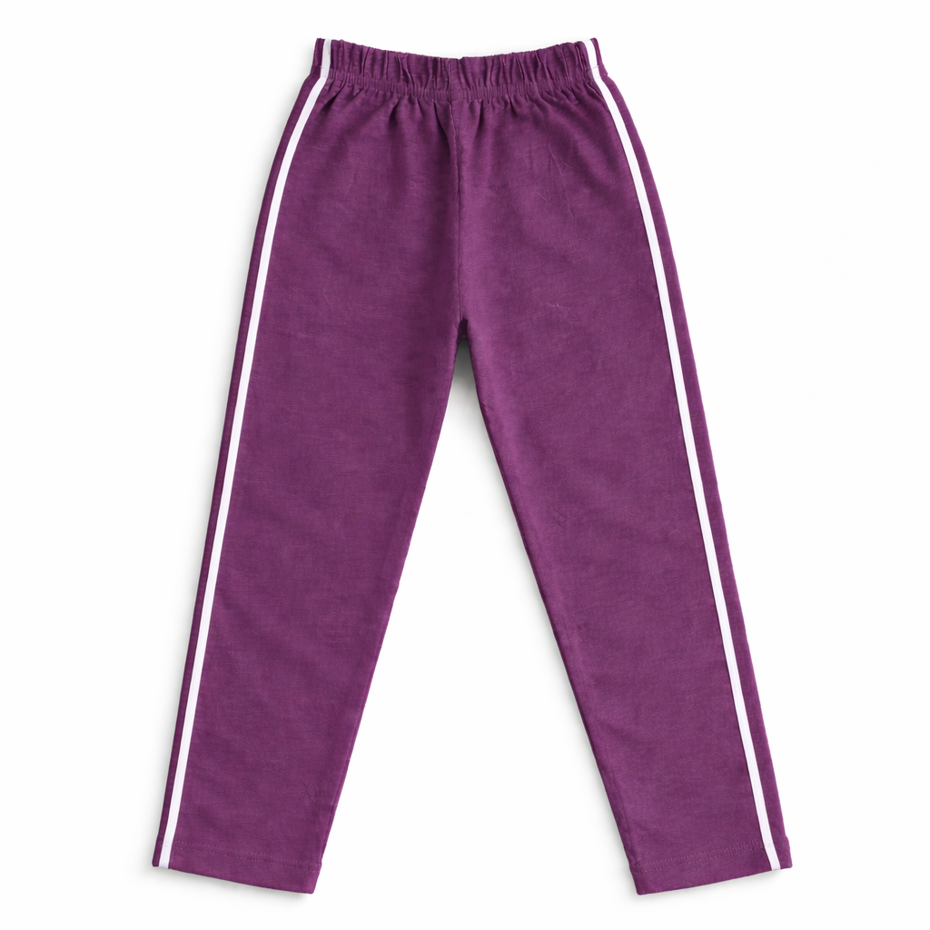 Boys Cotton Trousers with White Stripes (Different Shades)