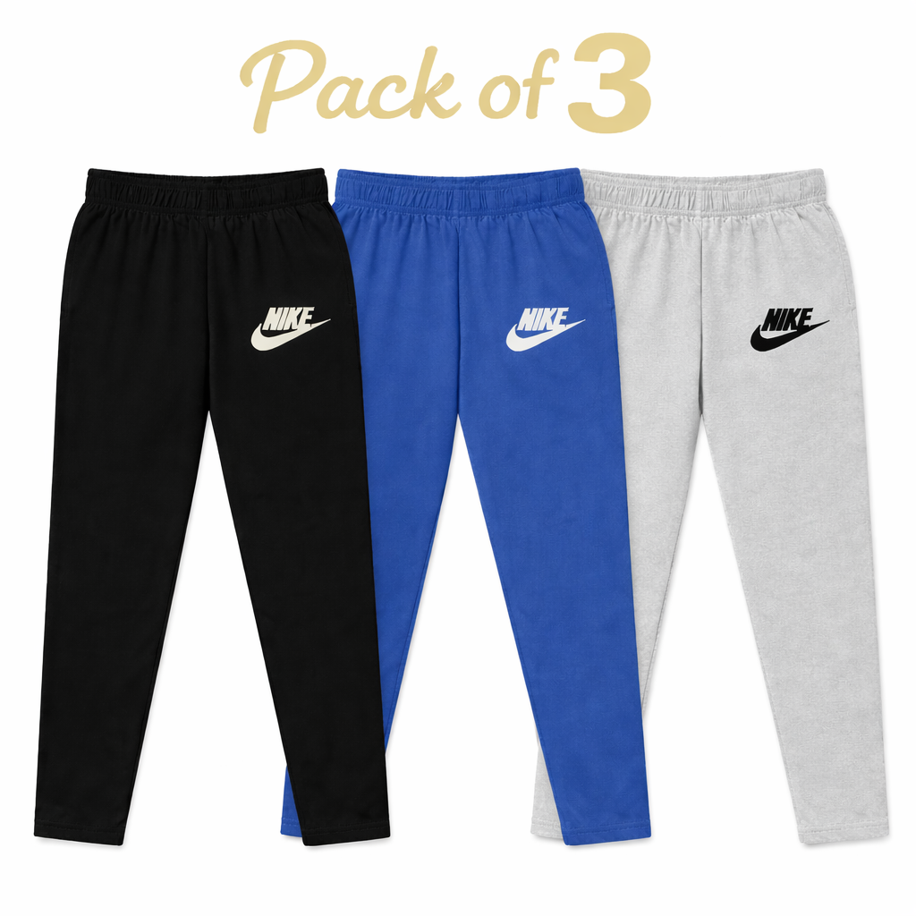 Boys Cotton Nike Trousers (Pack of 3)