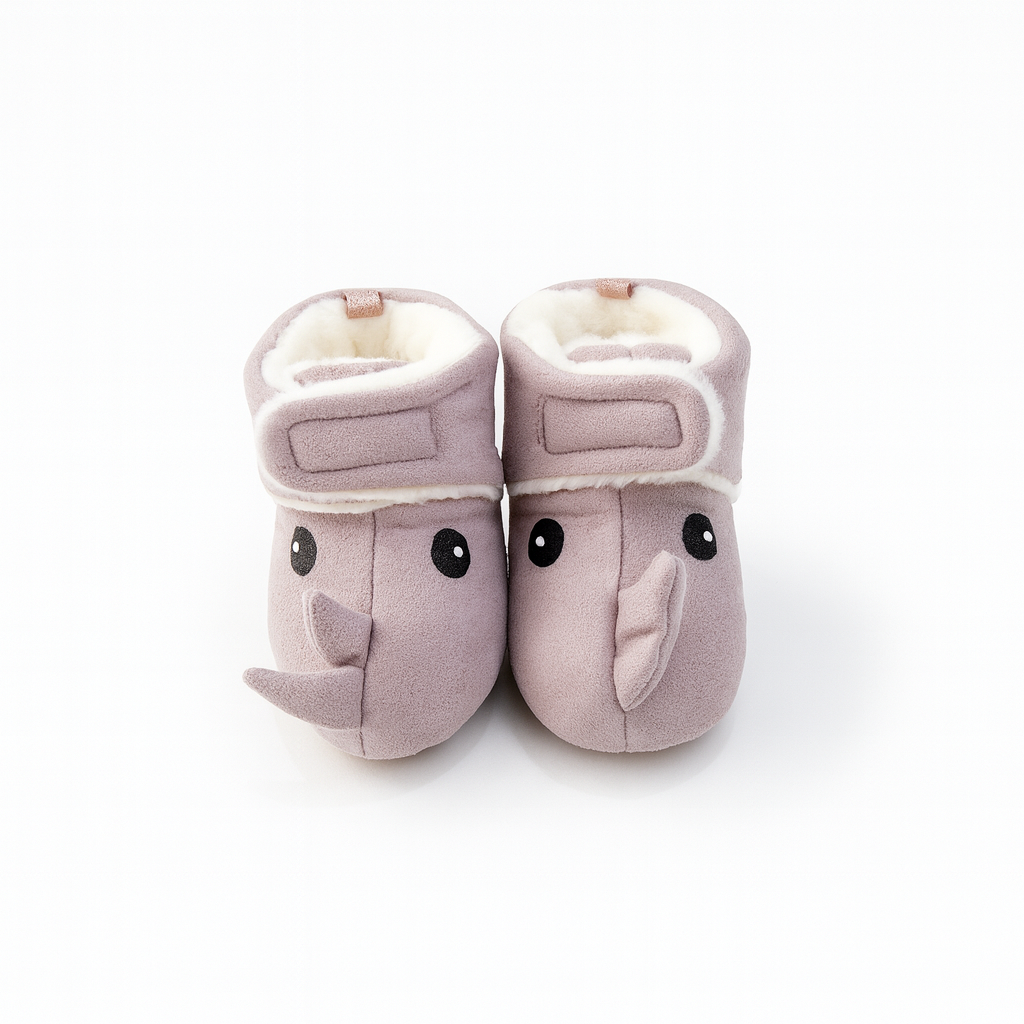 Baby Lil' Cubs imported shoes for 0–12 months, soft fabric with cute animal details, suitable for infants.