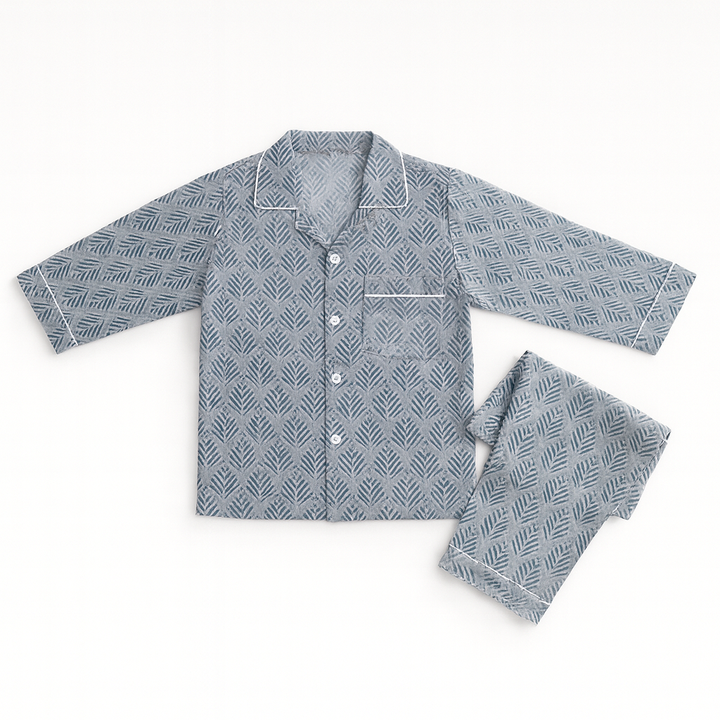 Kids Winter Flannel Checked Night Suit – Soft & Warm Sleepwear (5-10 years)