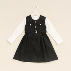 Kids Winter Party Frock for Girls 3 piece – Cozy Long Sleeve Dress (5–10 Years)