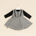 Kids Winter Party Frock for Girls 3 piece – Cozy Long Sleeve Dress (5–10 Years)