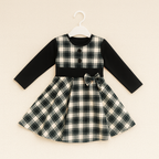 Kids Winter Party Frock for Girls 3 piece – Cozy Long Sleeve Dress (5–10 Years)