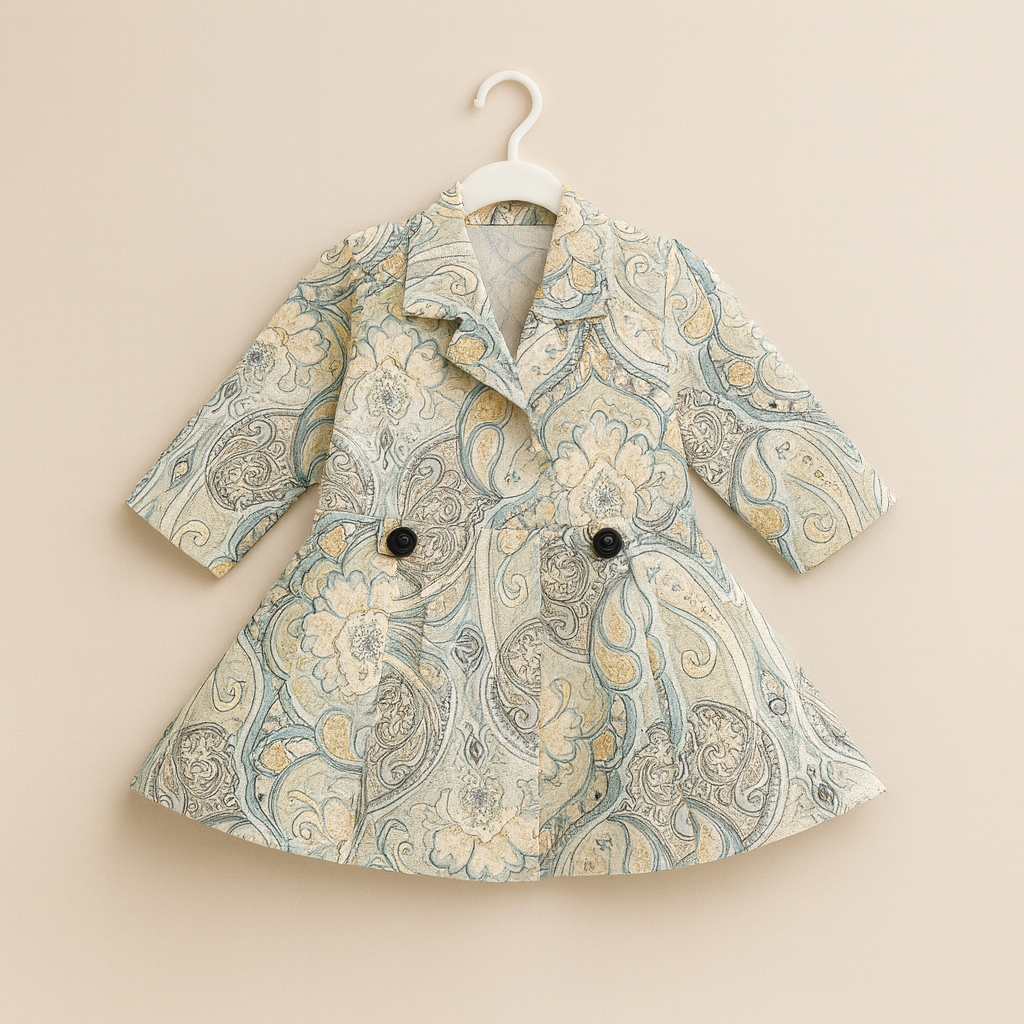 Floral Bloom Belted Dress – Girls (2–8 Years)