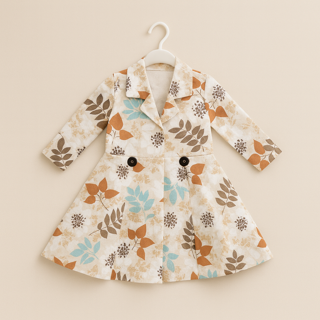 Floral Bloom Belted Dress – Girls (2–8 Years)