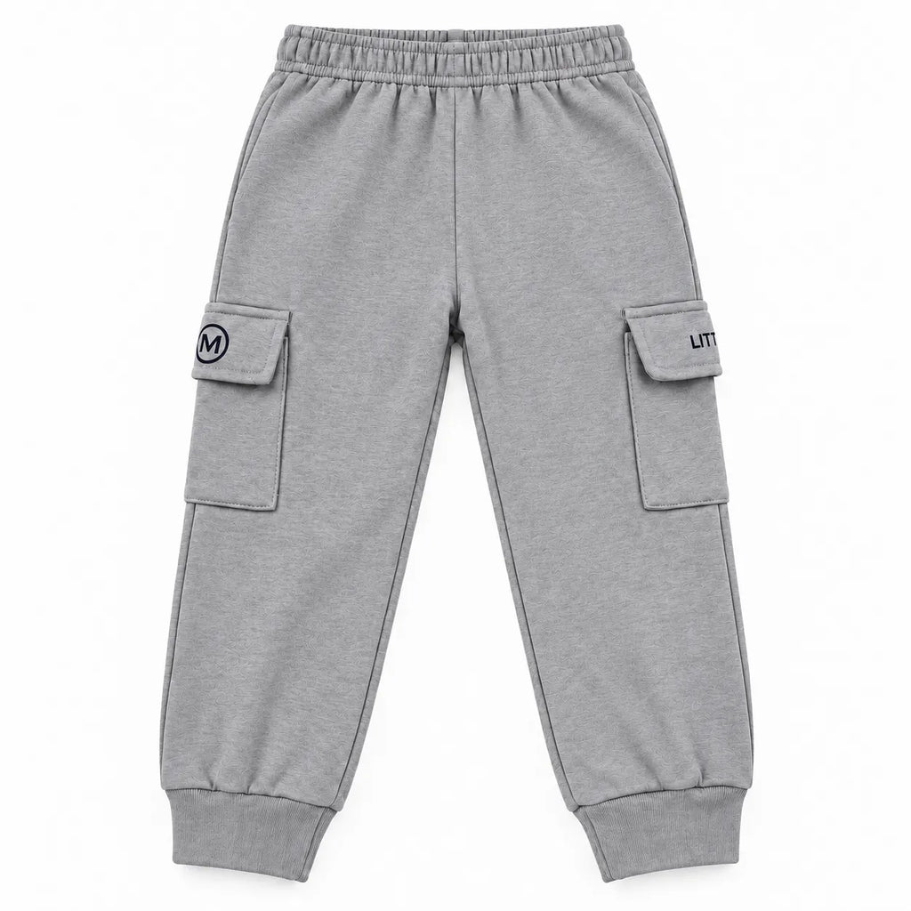Kids Winter Pack of 5 Fleece Cargo Trouser – 5 Colors (Size 6 Years - 14 Years)