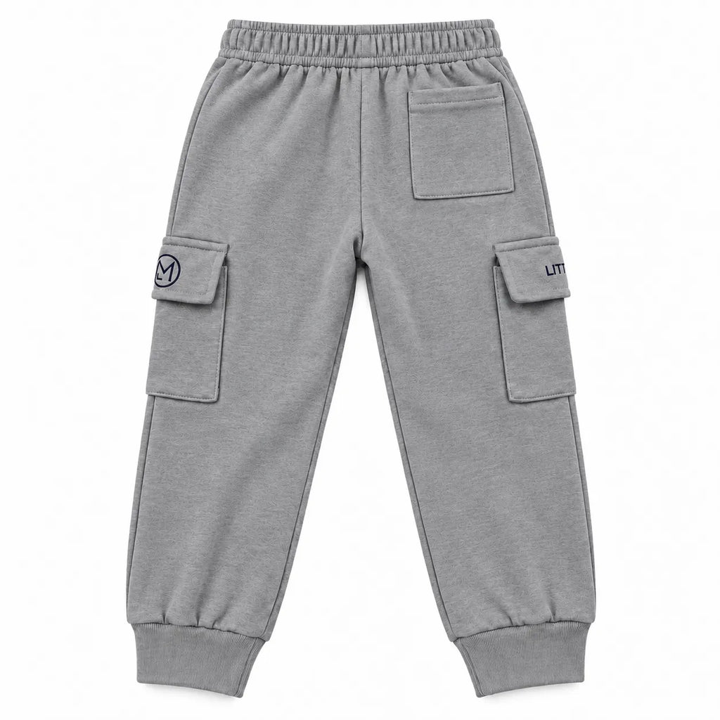Kids Winter Pack of 5 Fleece Cargo Trouser – 5 Colors (Size 6 Years - 14 Years)