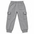 Kids Winter Pack of 5 Fleece Cargo Trouser – 5 Colors (Size 6 Years - 14 Years)
