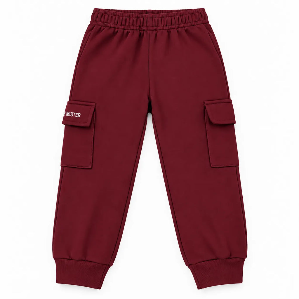 Kids Winter Pack of 5 Fleece Cargo Trouser – 5 Colors (Size 6 Years - 14 Years)