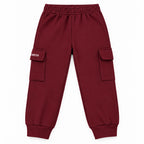 Kids Winter Pack of 5 Fleece Cargo Trouser – 5 Colors (Size 6 Years - 14 Years)