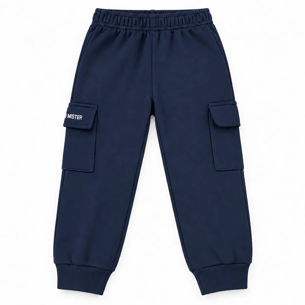 Kids Winter Pack of 5 Fleece Cargo Trouser – 5 Colors (Size 6 Years - 14 Years)