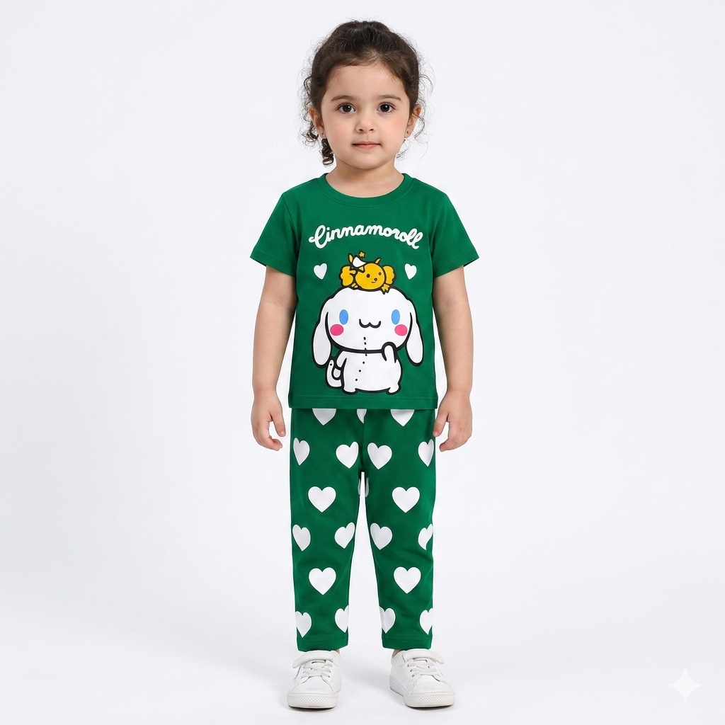 Girls Green Ginnamaroll Summer Coord Set (Ages 1-12)