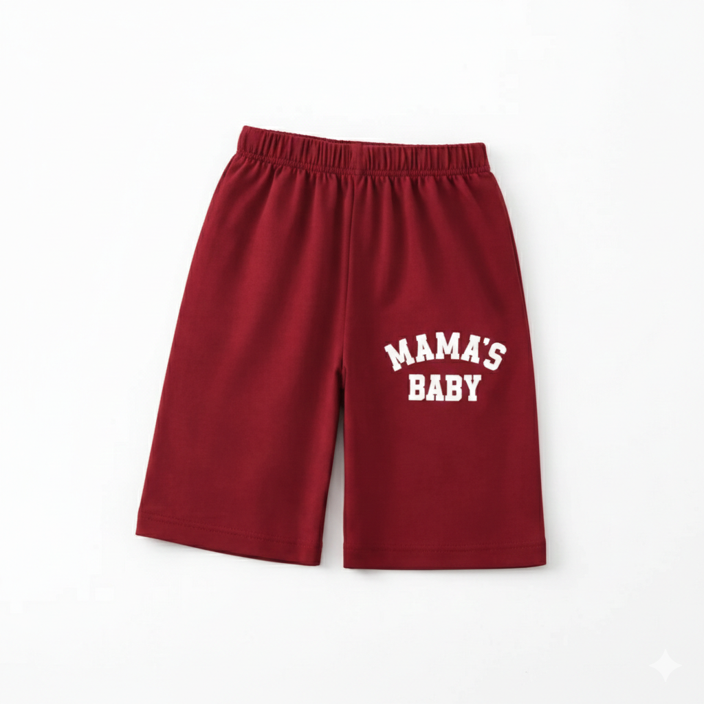 Mama's Baby Maroon Summer Coord Set (2-Piece) - Lil' Cubs