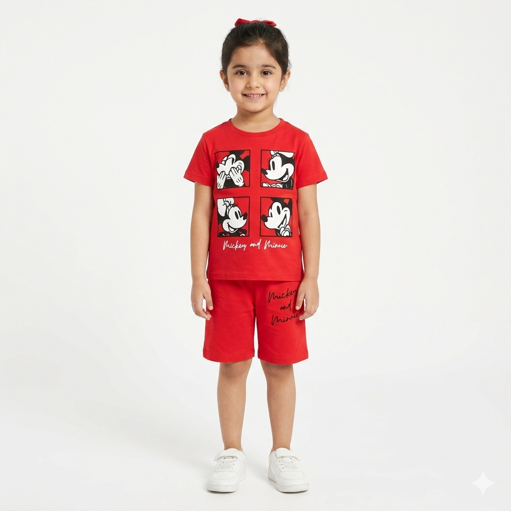 Red Mickey & Minnie Summer Coord Set (2-Piece) - Lil' Cubs