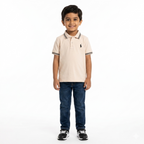 Light Peach Polo T-Shirt (2 - 12 Years) - Lil' Cubs