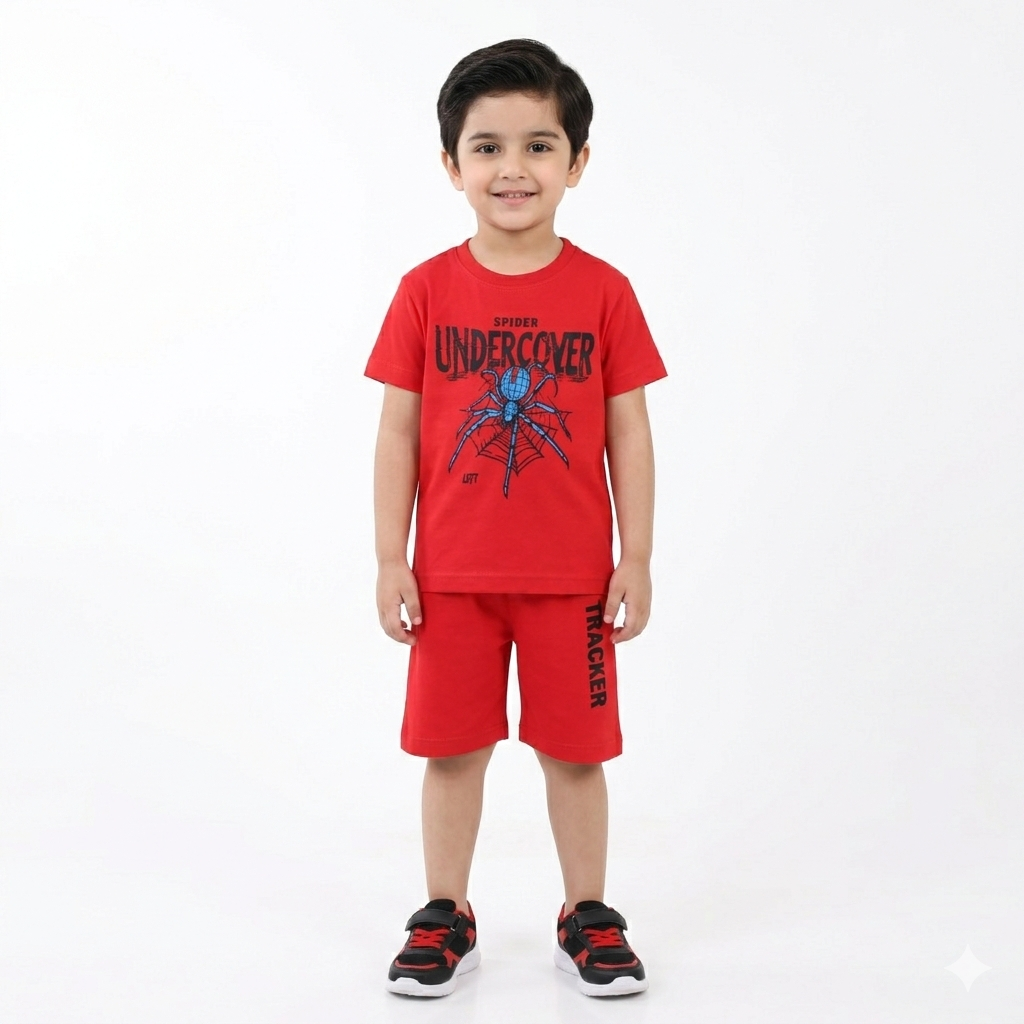 Red Spider Summer Coord Set (2-Piece) - Lil' Cubs