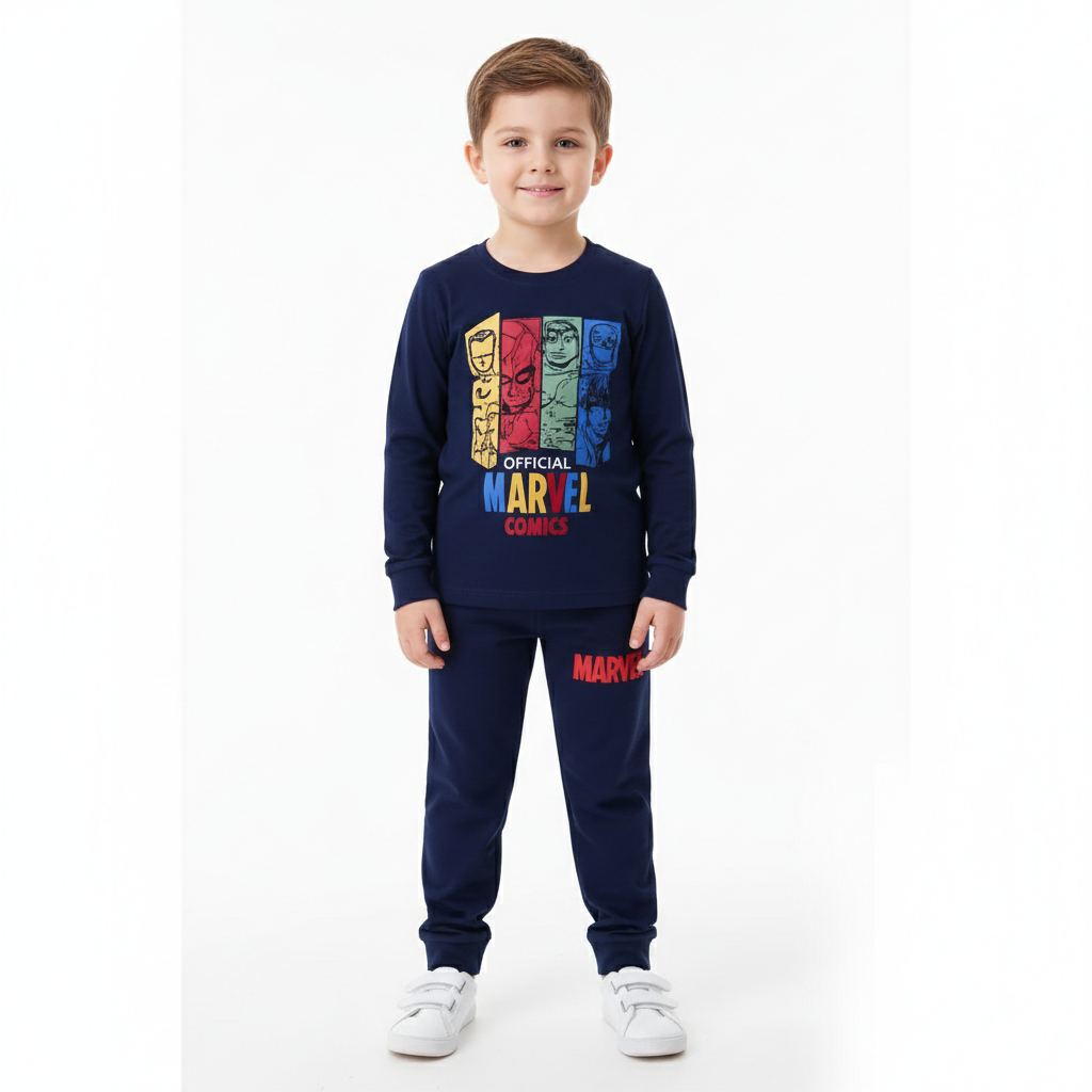 Marvel Navy Blue Summer Coord Set (2-Piece) - Lil' Cubs