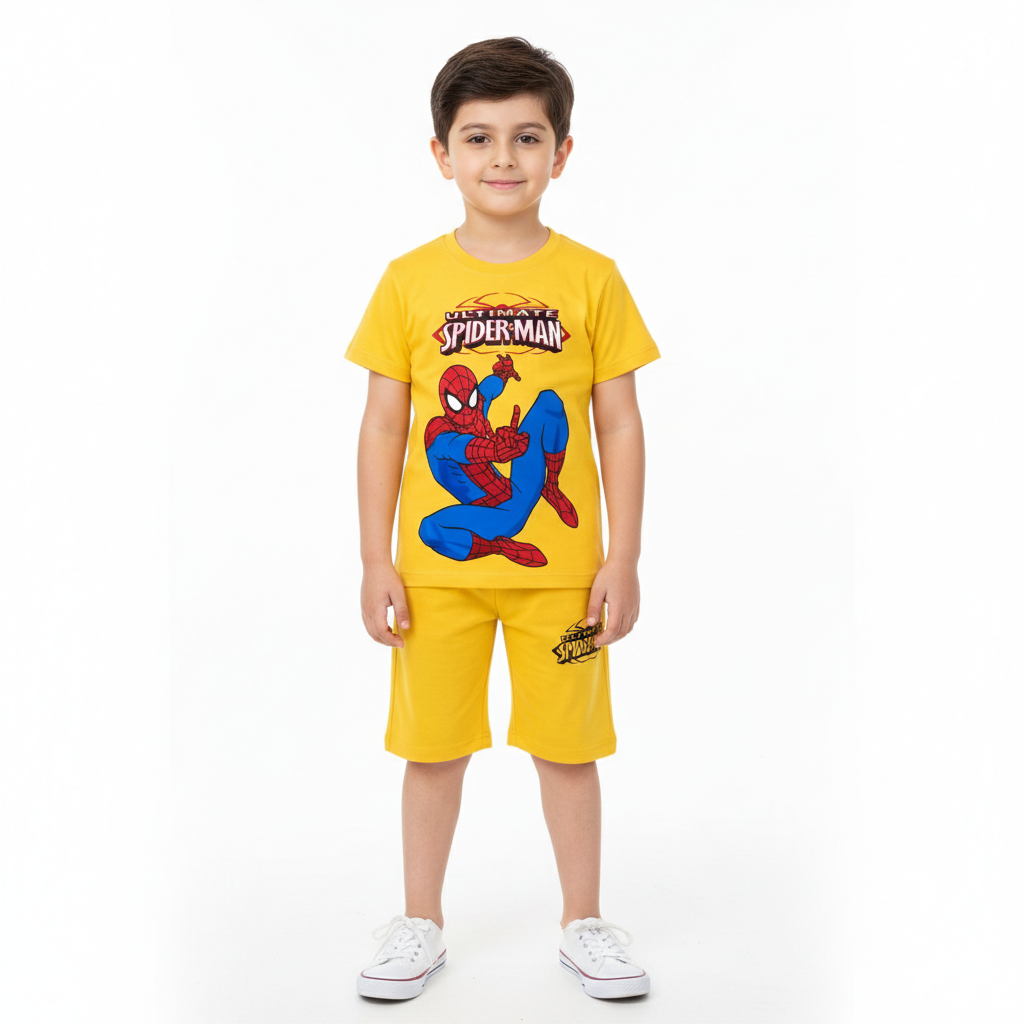 Spiderman Yellow Summer Coord Set (2-Piece)