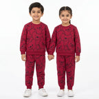 Kids Maroon Panda Winter Coord Set (2 Piece) - Size 1 - 12 Years