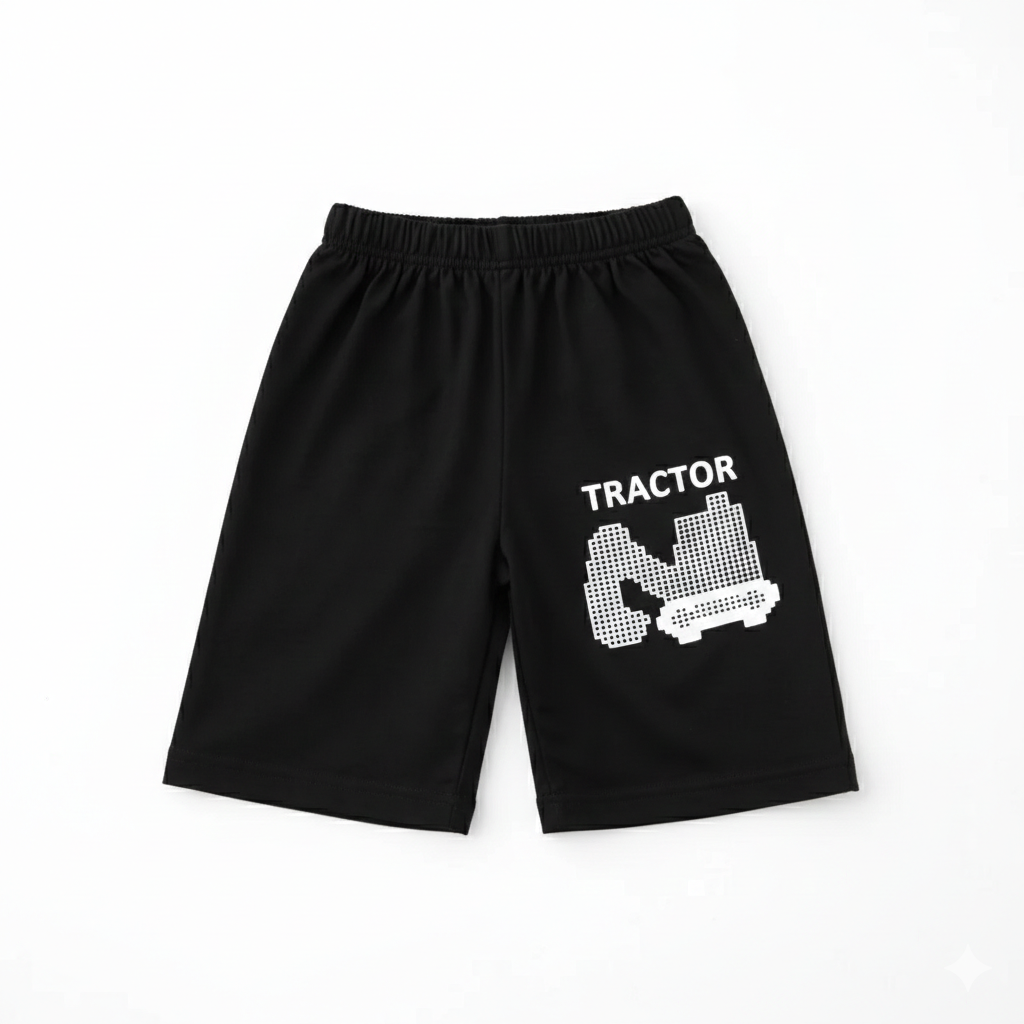 Tractor Black & Grey Summer Coord Set (2-Piece) - Lil' Cubs