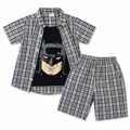 MultiColor Check Batman Print Summer Coord Set for Boys (1 - 12 Years) - Lil' Cubs