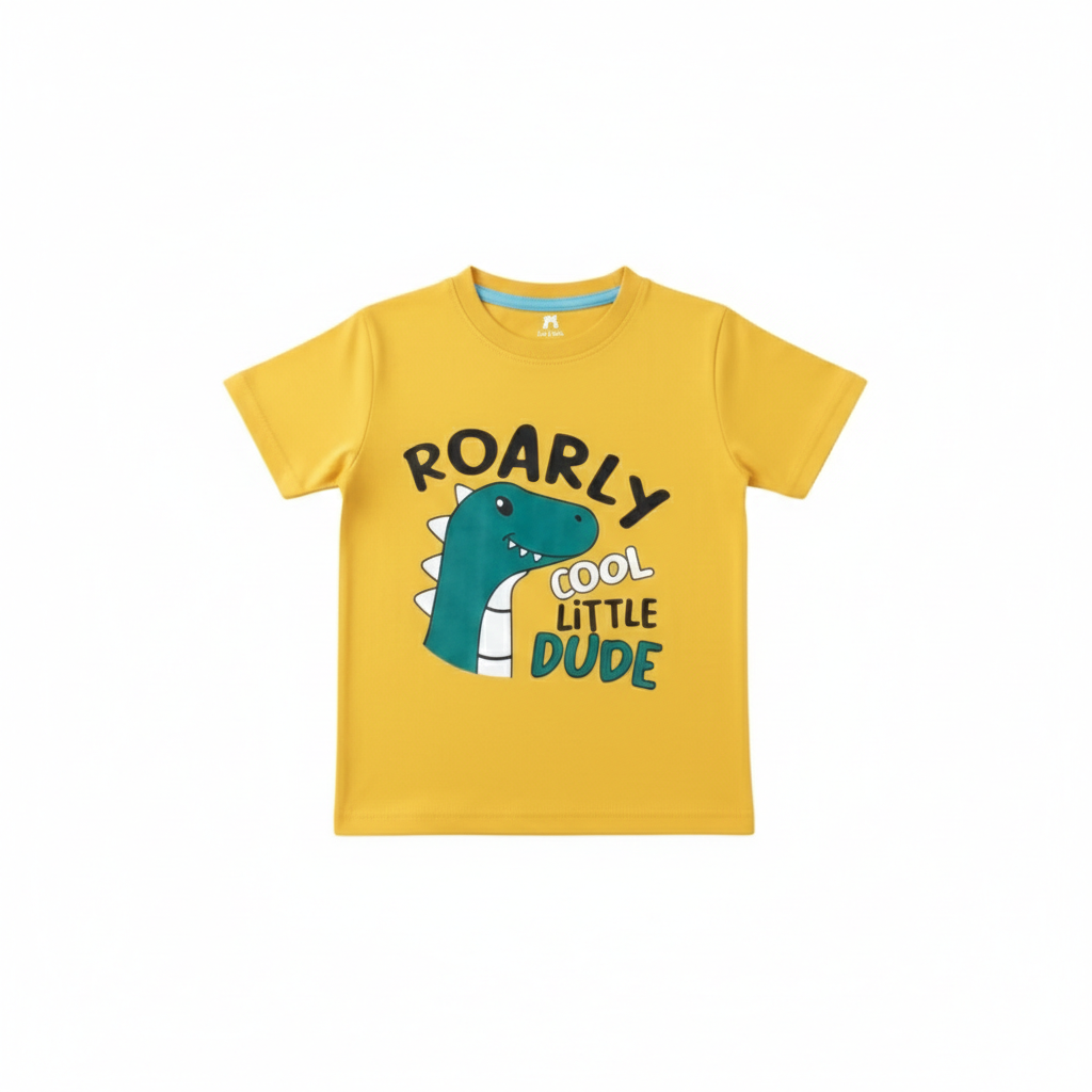 Dino Yellow Summer Coord Set (2-Piece) - Lil' Cubs