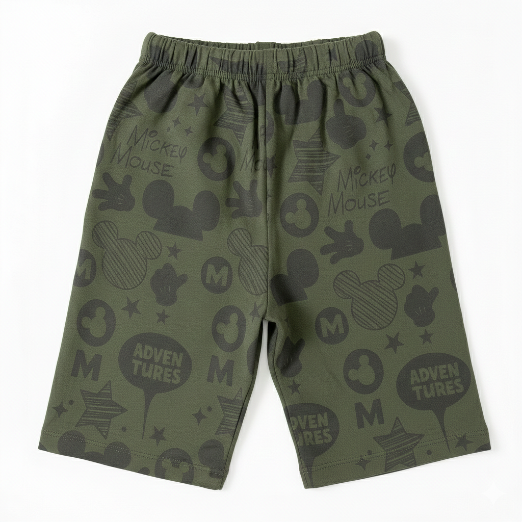 Mickey Olive Green Summer Coord Set (2-Piece) - Lil' Cubs