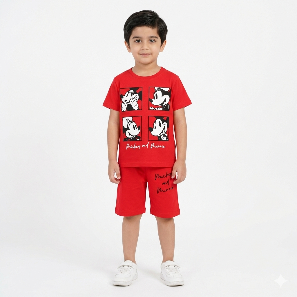 Red Mickey & Minnie Summer Coord Set (2-Piece) - Lil' Cubs