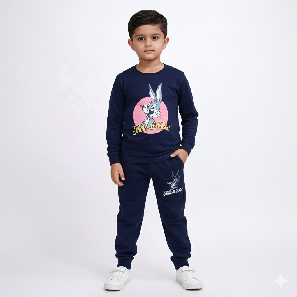 Looney Tunes Navy Blue Summer Coord Set (2-Piece) - Lil' Cubs