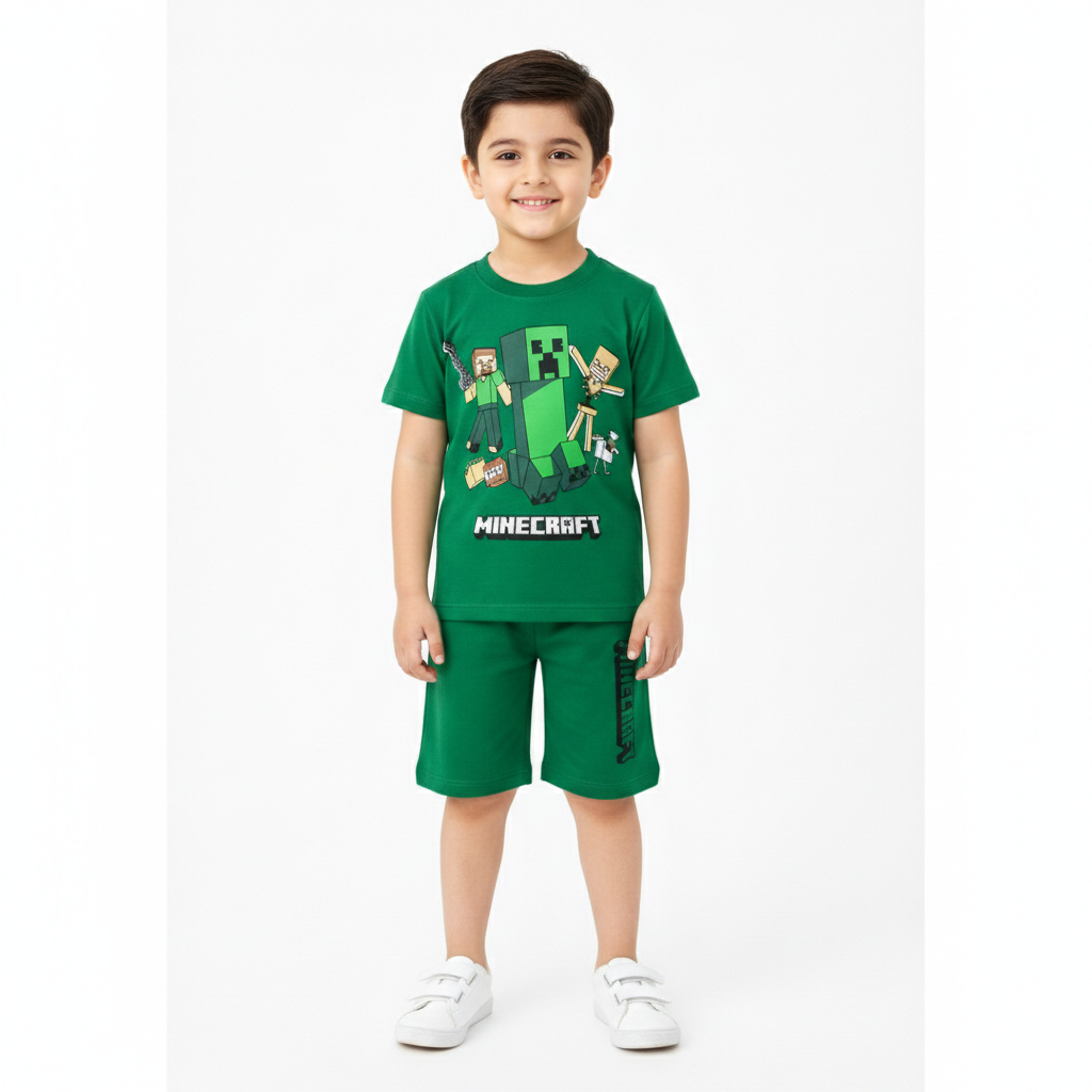 MineCraft Green Summer Coord Set (2-Piece) - Lil' Cubs
