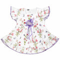 Summer Girls Frock - White Floral Cotton (Ages 2-5)