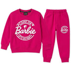 Girls Baby Pink Barbie Winter Coord Set (2 Piece) - Size 1 - 12 Years
