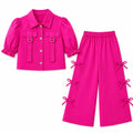 Girls Baby Pink Cotton Coord Set (2 Piece) - Age 2 - 10 Years