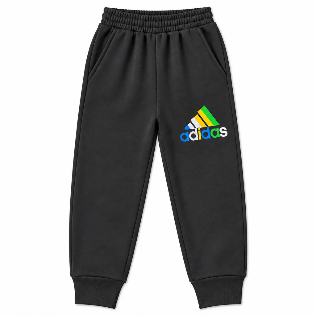 Boys Black Adidas Pocket Winter Hoodie Coord Set (2 Piece) - Size 1 - 12 Years